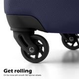 Coolife Luggage 3 Piece Set Suitcase Spinner Hardshell Lightweight TSA Lock (navy, 20/24/28)
