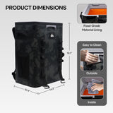 Quiksilver Zipperless Backpack Cooler 30L, Holds 36 Cans, 48 Hour Insulation, Leakproof & Waterproof Design, Heavy Duty TPU, IPX7, Padded Straps, Kangaroo Pockets, Bottle Opener (Tie-Dye)