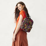 Vera Bradley Women's Premium Cotton Small Banbury Backpack, Midnight Garden Paisley, One Size