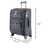 Ricardo Beverly Hills Montecito 3.0 Softside Luggage Collection – Expandable Suitcases with Wheels and TSA Lock. 21” Carry-on, Graphite