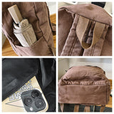 KAOBIO Canvas Backpack for Women Men Cute Vintage College Laptop Bag Hippie Grunge Casual Travel Rucksack Daypack (Green)