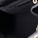 Chanel, Pre-Loved Duma Pockets Drawstring Backpack Quilted Calfskin Small, Black