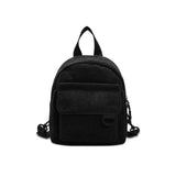 WisePoint Women's Fashion Backpacks, Corduroy Backpack Bag for Women Portable Backpack Purse Small Backpack (black)