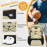 Goloni Soccer Backpack,Basketball Backpack with Ball Compartment & Shoe Compartment,Backpack for Basketball,Soccer, Football, Volleyball, Swim, Gym, Travel