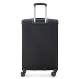 DELSEY PARIS Helium DLX Softside Expandable Luggage with Spinner Wheels, Black, Checked-Medium 25 Inch