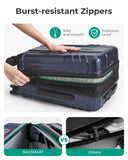BAGSMART Expandable Carry On Luggage 22x14x9 Airline Approved, 20 Inch Travel Luggage with Spinner Wheels, Lightweight Hard Shell Suitcase Carry on Dark Blue