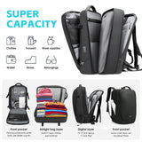 TANGCOLR Vacuum Travel Backpack with Pump for Men Women, 47L Expandable Vacpack Laptop Backpack Flight Approved with Vacuum Compression System