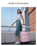 BAGSMART Underseat Carry on Luggage with Wheels, Soft Small Travel Luggage with PVC Wet/Dry Pockets, Lightweight Soft Personal Item Suitcase for Short Trip,Camer