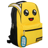AI ACCESSORY INNOVATIONS Fortnite Peely Backpack for Boys & Girls, 16 Inch Nylon Twill Big Face Schoolbag W/Nana Zipper Pull, Yellow
