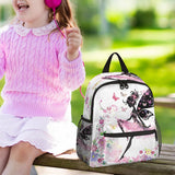 Peaom Butterfly Girl Toddler Backpack for Boys Girls Kids Pink Mini Backpacks Casual Daypack Preschool Kindergarten Bookbag Travel Backpack