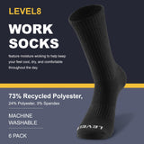 LEVEL8 Zipperless Carry On Luggage with Mens Work Crew Socks