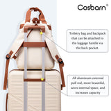 Cosbarn 3-Piece Carry On Luggage Set 22x14x9 Airline Approved, 20 Inch Lightweight ABS Suitcases with Wheels and TSA Lock - Durable Waterproof Travel Suitcase Set