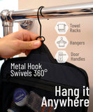 DD D&D Wanderlust D&D Hanging Travel Toiletry Bag for Men and Women – Cosmetics, Makeup and Toiletries Organizer Kit with 10 Compartments, YKK Zippers, XXL Metal Swivel Hook, Water-Resistant Nylon