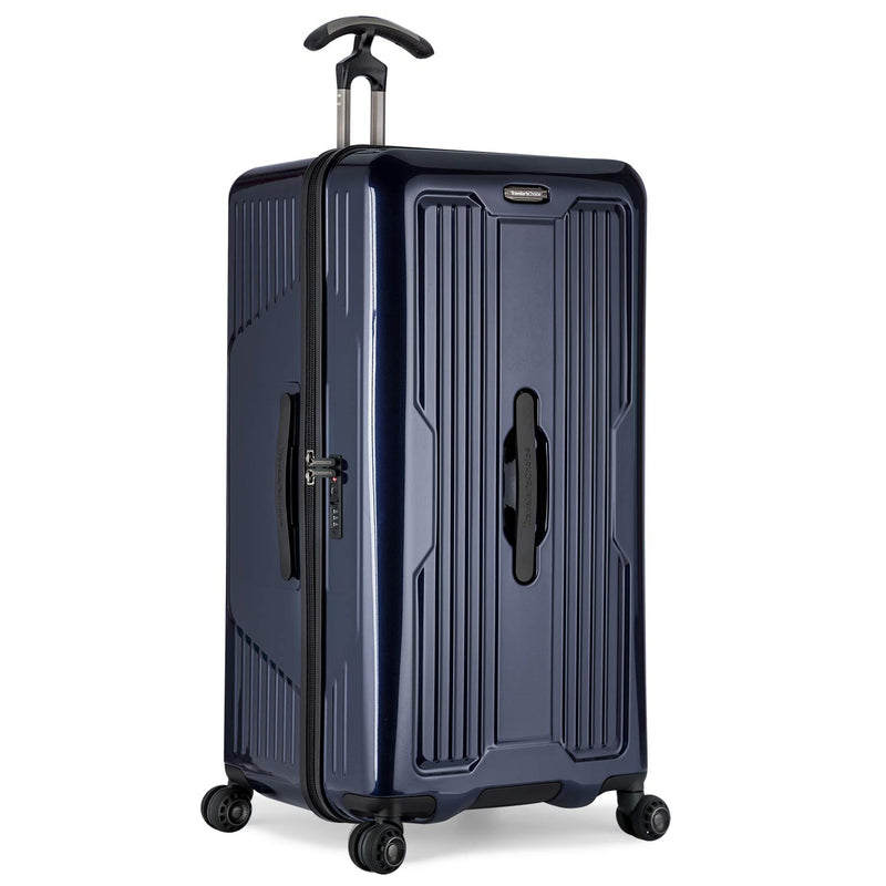 Traveler's Choice Ultimax II Polycarbonate Hardside Luggage with Spinner Wheels, Matte Navy, 31-Inch Large Trunk