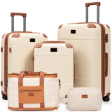 Cobens Expandable Luggage Sets 5 Piece with Detachable Spinner Wheels and TSA Lock,ABS Hard Case Suitcases with Wheels,Carry On Luggage Set