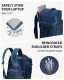 ECOHUB Travel Backpack for Men, 18x14x8 Spirit Airlines Personal Item Bag with Clear Toiletry Bag, Laptop Carry on Backpack with USB Port, Airline Approved Under Seat 14 Pockets 30L, Blue