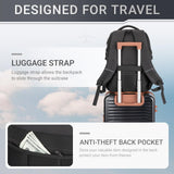 Velaybor 40L Expandable Laptop Backpack, Anti-thief Travel Backpack, Airline Approved Business Waterproof Carry on Luggage, Fits 15.6" Laptop for Men Women