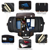 Litvyak Duffle Bag for Travel, 50L Canvas Travel Duffel Bags Overnight Weekend Gym Carry On Luggage Bag for Men & Women(Black)