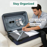 21 Inch Carry On Luggage, ABS Hardside Suitcase with Spinner Wheels, Airline-Approved Cabin Luggage with TSA Security Lock, Expandable Travel Suitcase for Flights, Business Trips & Weekend Vacations