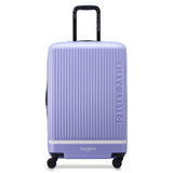 florence by mills Spin Me Away Hardside Expandable Luggage with Spinner Wheels, Lavender, Checked-Medium 24 Inch
