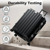 Krute Luggage Sets 2 Pieces Aluminum Frame Suitcase With Spinner Wheels 20 28 Inch Hardside No Zipper PC Luggages with USB Charger