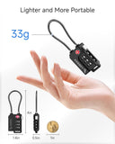 LUGGEX TSA Locks for Luggage, Suitcase Locks TSA Approved, Luggage Locks, Ease of Use & Durable(Black,2 Pack)