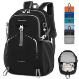 Bymontin 35L Lightweight Packable Backpack – Durable Foldable Daypack for Travel, Hiking, and Gym (Black)