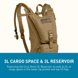 CamelBak Ambush Tactical Hydration Backpack with 100oz/3L Mil Spec Crux Reservoir Bladder - MOLLE, Coyote