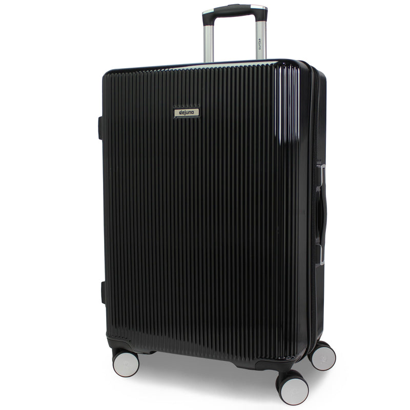 World Traveler Dejuno Monarch 26-Inch Lightweight Hardside Polycarbonate Expandable Spinner Luggage with TSA Lock - Black