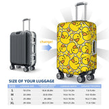 Lukbfall Cute Rubber Ducks Luggage Suitcase Covers Elastic Washable Yellow Cartoon Ducky Luggage Protector Travel Suitcase Protective Cover For Kid And Adult, S (Fit 18-21 Inch Luggage)