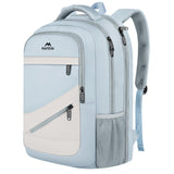 MATEIN 30 L Large Laptop Backpack, Stylish Lightweight Nursing Teacher Work Backpack with Anti Theft Pocket, College Travel Comupter Bag Soft and Comfortable for Daily, Blue Beige