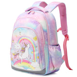 Abshoo Cute Kids Backpack For Girls Kindergarten Elementary Unicorn School Backpacks Set with Lunch Box (Unicorn Rainbow)