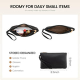 LOVEVOOK Work Tote Bags for Women - PU Leather Laptop Tote Bag for Women with Clutch, Large Capacity Office Purse Computer Briefcase for Casual Business Travel, Black