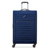 DELSEY PARIS Cruise 3.0 Softside Expandable Luggage with Spinner Wheels, Deep Sea Navy, Checked-Large 28 Inch
