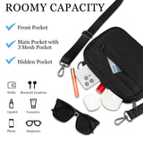 MAXTOP Small Crossbody Bags for Women Men Cellphone Belt Bag Purse Fanny Pack with Adjustable Strap Black Sling Bag for Traveling Casual Festival Gifts