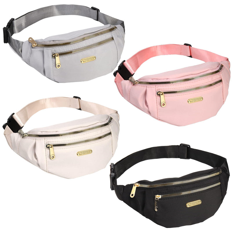 YOUEON 4 Colors Waist Packs for Men Women Cross Body, Nylon Waterproof Sling Bags with Adjustable Strap, Fanny Pack for Running Hiking Exercise Walking Travel