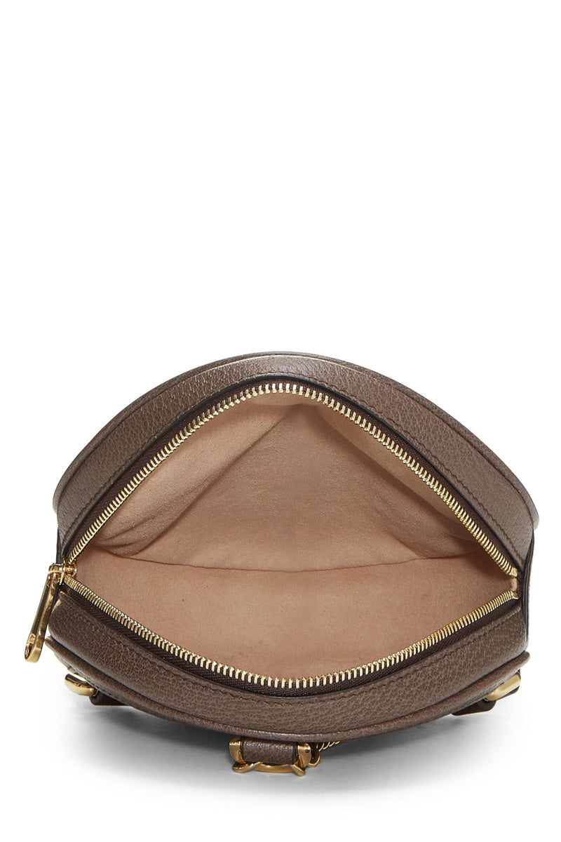 Gucci, Pre-Loved Original GG Supreme Canvas Ophidia Round Backpack Mini, Brown