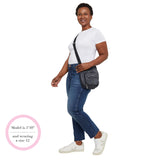 Criss Cross - Lightweight 10"x11" Womens Crossbody Nylon Travel Bag, Everyday Bag