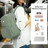 Swissdigital Design Travel Backpack for Women, 15.6 inch Laptop College Grayish Medium Simple Modern Backpacks for School with USB Charging Port for Womens Girls | SD1711-27