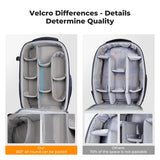 K&F CONCEPT Camera Backpack,Hardshell Photography DSLR Camera Bag with 15-15.6 Inch Laptop Compartment Hard Shell Camera Case Compatible with Canon/Nikon/Sony/DJI Mavic Drone