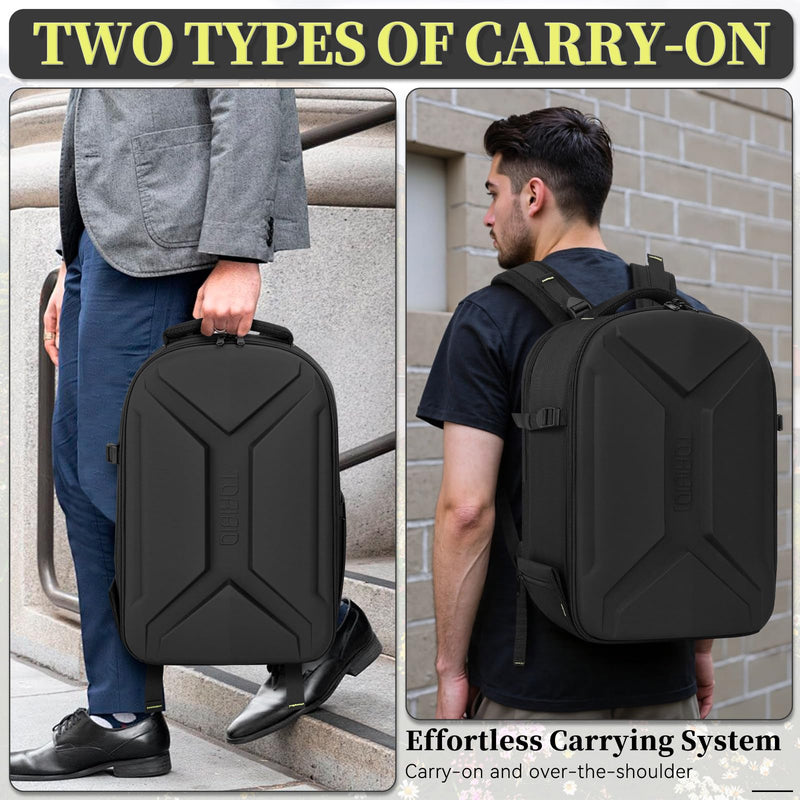 Camera Backpack, Hardshell DSLR Photography Camera Bag with Rain Cover, Waterproof Hard Shell Camera Case with Tripod Holder & 15.6" Laptop Compartment Compatible with Canon/Nikon/Sony/DJI Mavic Drone