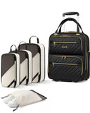 LUGGEX Underseat Carry On Luggage and 4 Set Packing Cubes Bundle – Travel Essentials