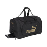 PUMA Evercat 22" Wanderer Rolling Duffel Bag, Black/Gold, OS