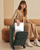 LOVEVOOK Carry On Luggage 22x14x9 Airline Approved, 22 Inch Softside Suitcases with Spinner Wheels, Lightweight Carry-on Suitcase with TSA Lock for Women Men, Large Luggage for Travel Business Trip