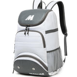 MERALIAN Baseball Bag Backpack,Lightweight Softball Bag with Shoe Compartment for Baseball, T-Ball & Softball Equipment & Gear. (WHITE)