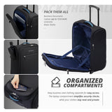 Verage 16 inch Underseat Carry On Luggage with Wheels, Grey Softside Small Suitcase Spinner Wheeled Rolling Travel Laptop Bag for Airlines Airplanes Short Trip Men Women