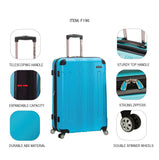 Rockland London Hardside Spinner Wheel Luggage, Green, 3-Piece Set (20/24/28)