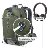 FENGDONG 40L Waterproof Lightweight Hiking,Camping,Travel Backpack for Men Women (green)