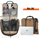 WELKINLAND 2-Suit Carry On Garment Bag for Travel, 30-L Suits Holder Travel Bag, 8-Pocket Garment Bag for Men, Wrinkle-Free Travel Garment Bags for Suits, Durable Suit Carrier Garment Travel Bag