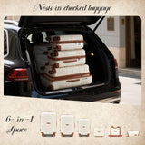 CASELLY Luggage Sets 6 Piece with Spinner Wheels, Lightweight Hardshell Suitcase Set with TSA Lock, Carry On Checked Luggage Set with YKK Zippers(Light Blue, 6 piece sets（14/20/24/28/DB/TB）)